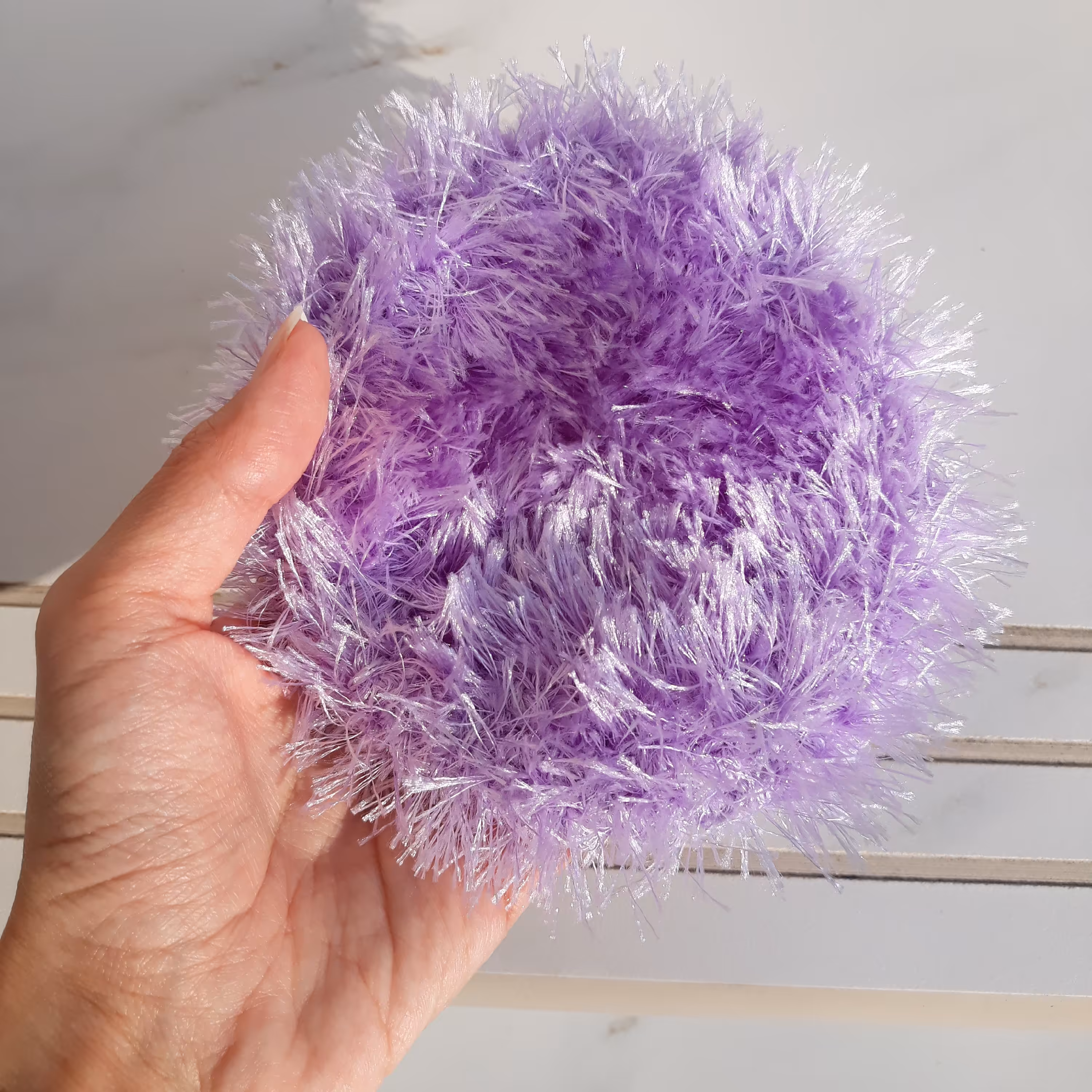 اسکاچ ( لیف ظرفشویی) ظرفشویی بافتنی ( کاموایی) لطیف دست بافت ( یک عدد )