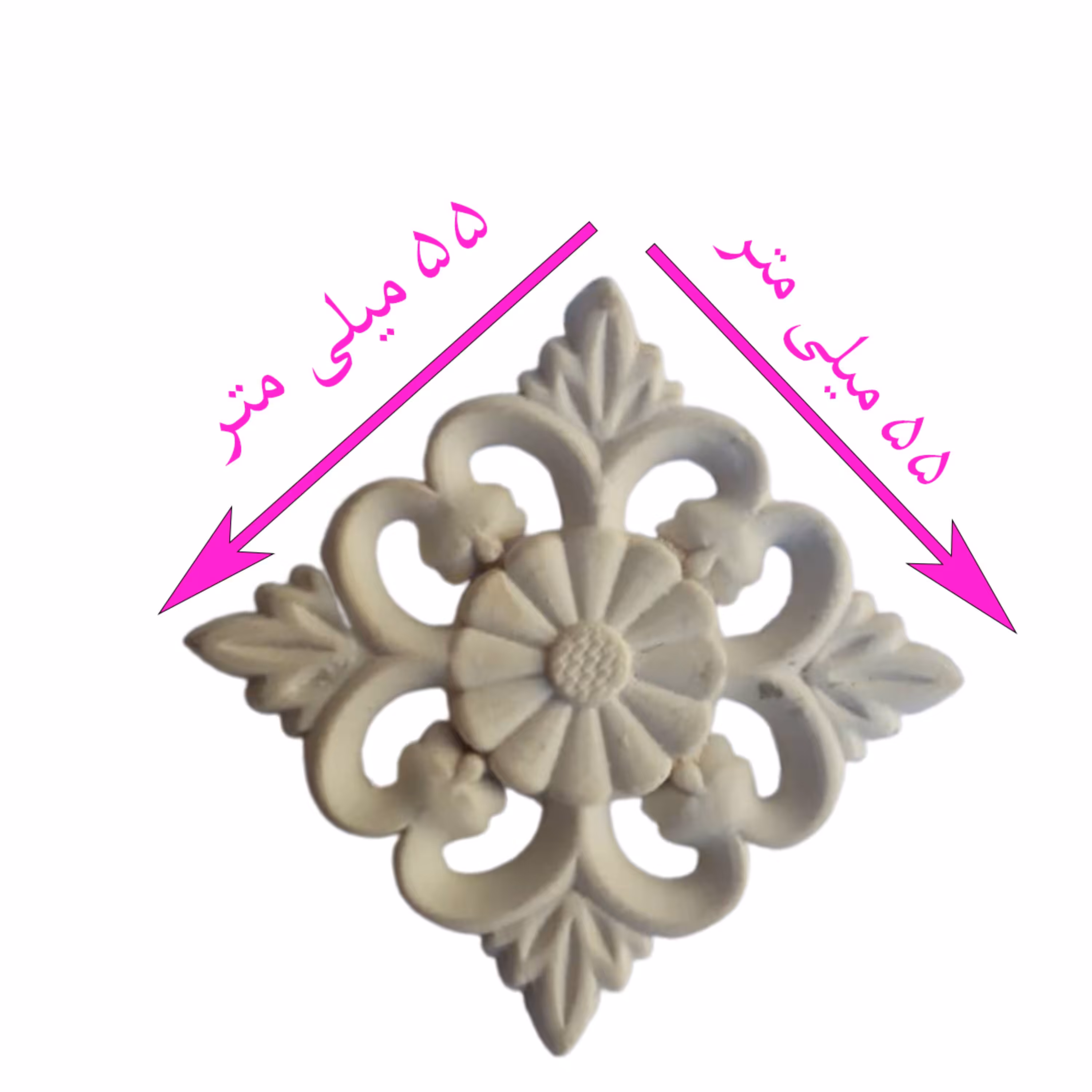 گل تزیینی مناسب برای کمد بوفه و موارد چوبی کد 139 طول 55 میلی بسته 12 عددی