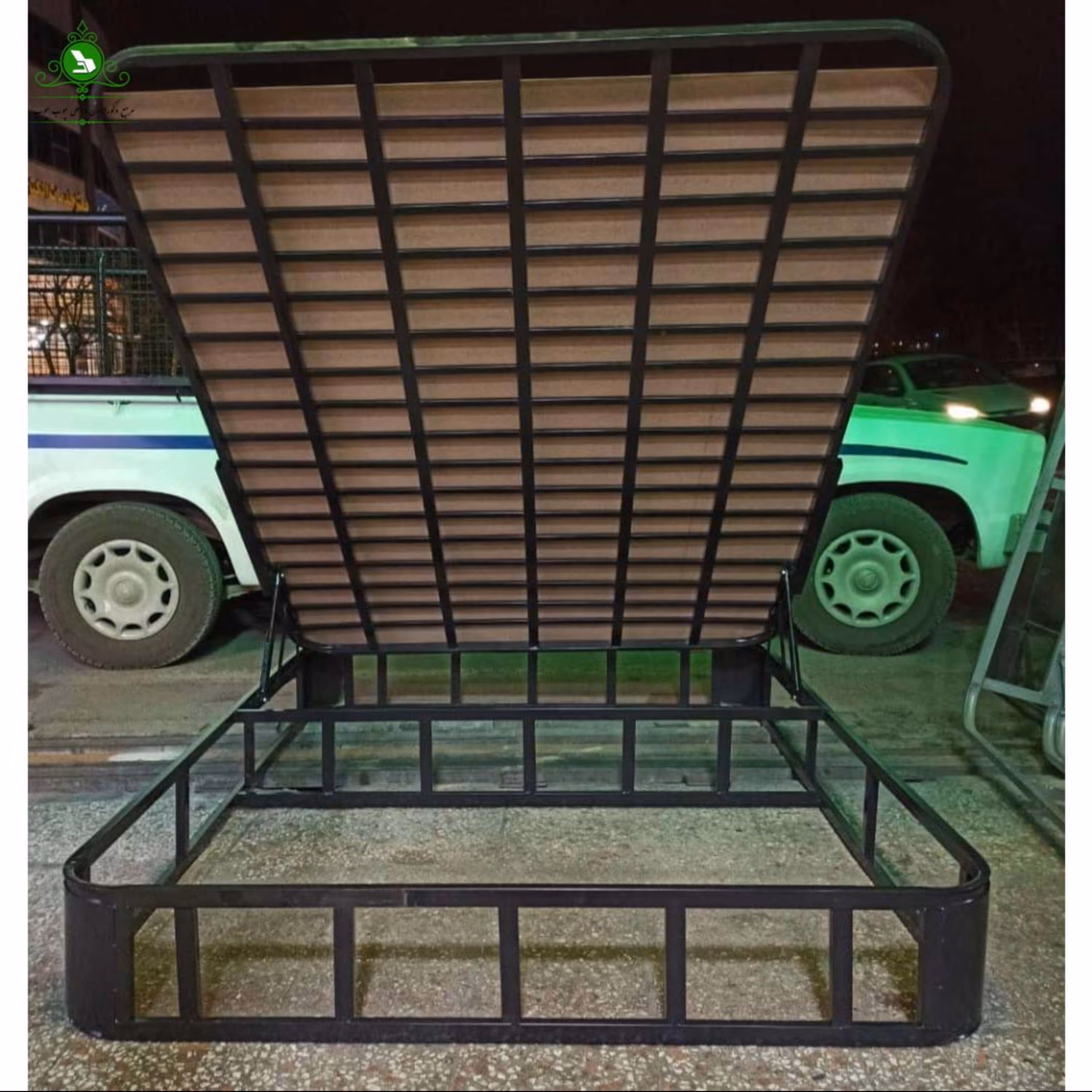 کفی تخت خواب دو نفره جکدار تمام کلاف درجه 1 با ورق MDF (ارسال پس کرایه)