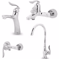 ست شیرآلات ایران گروه مدل آرچر T مجموعه چهار عددی