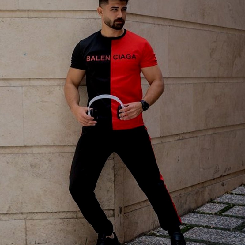 ست تیشرت و اسلش مردانه جنس درجه یک تابستانه