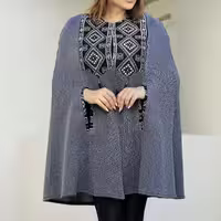 پانچ بافت نیلو ،جنس نخ اکرولیک کبریتی ضخیم، خرجکار هندی دوزی ،فری سایزه از 38 تا 50 ،در چهار رنگ 