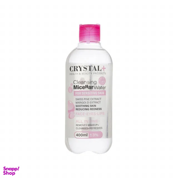 محلول پاک کننده آرایش کریستال مدل Cleansing Micellar Water حجم 400 میلی لیتر