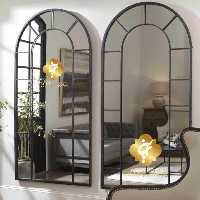 آینه قدی مدل خاتون | رنگ پلی اورتان مشکی |‌ قاب چوبی |‌ سایز 70 *180 سانتیمتر - آینه اول