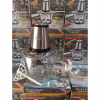 خردکن برقی سیلور کرست 3.8 لیتری  6 تیغه پرسی حک شده آسیاب مخلوط کن سبزی خردکن غذاساز خرد کن سیلورکرست همزن 