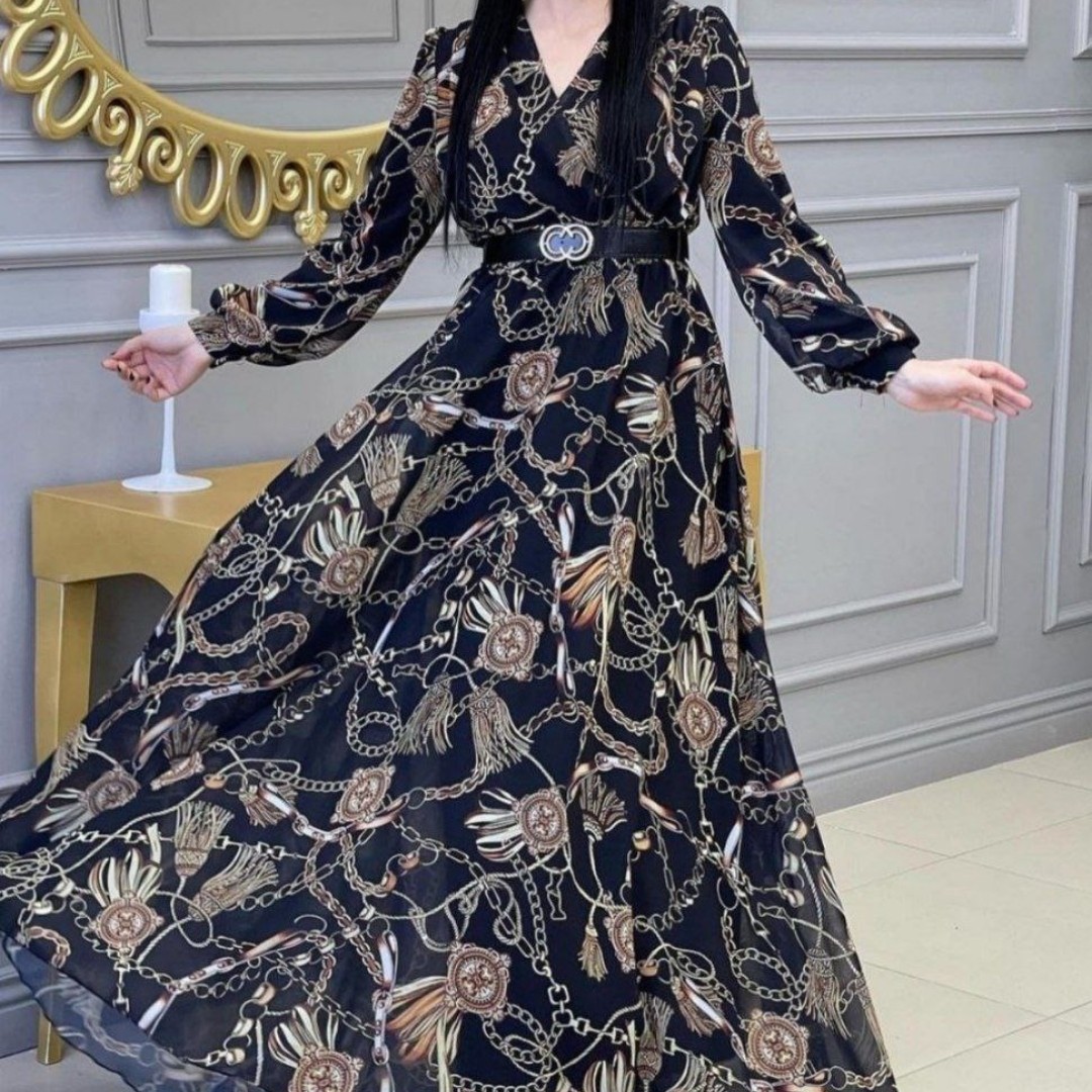 ماکسی زنانه ساحلی چیندار