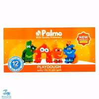 خمیر بازی 12 رنگ جعبه مقوایی پالمو

