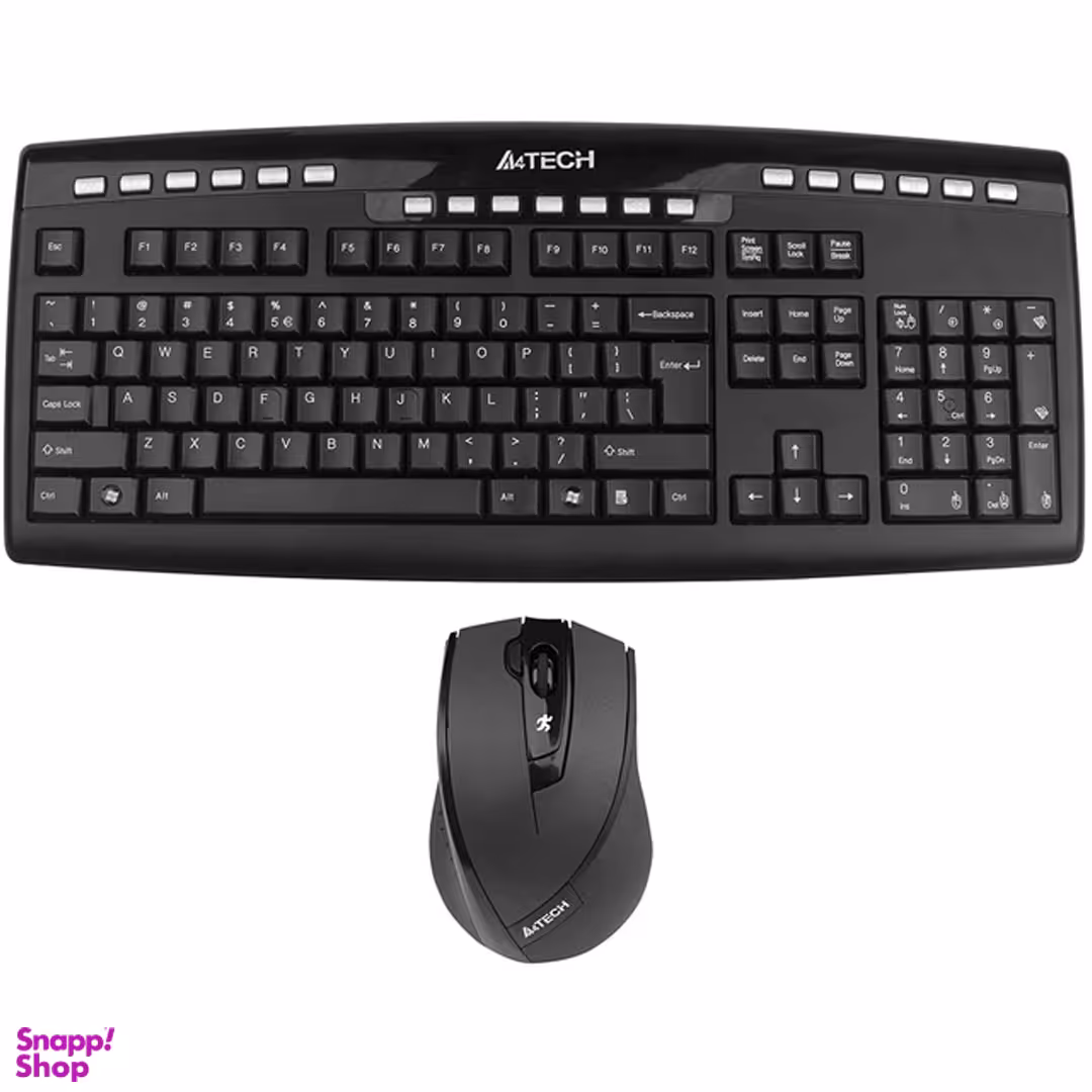 کیبورد و ماوس بی سیم ای فورتک (A4 Tech) مدل 9200F رنگ مشکی