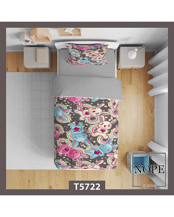 سرویس لحاف روتختی کودک یک نفره 5 تکه نوپه هوم Nopehome طرح فانتزی کد T5722