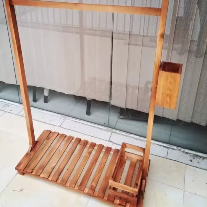 شلف لباس چوبی 