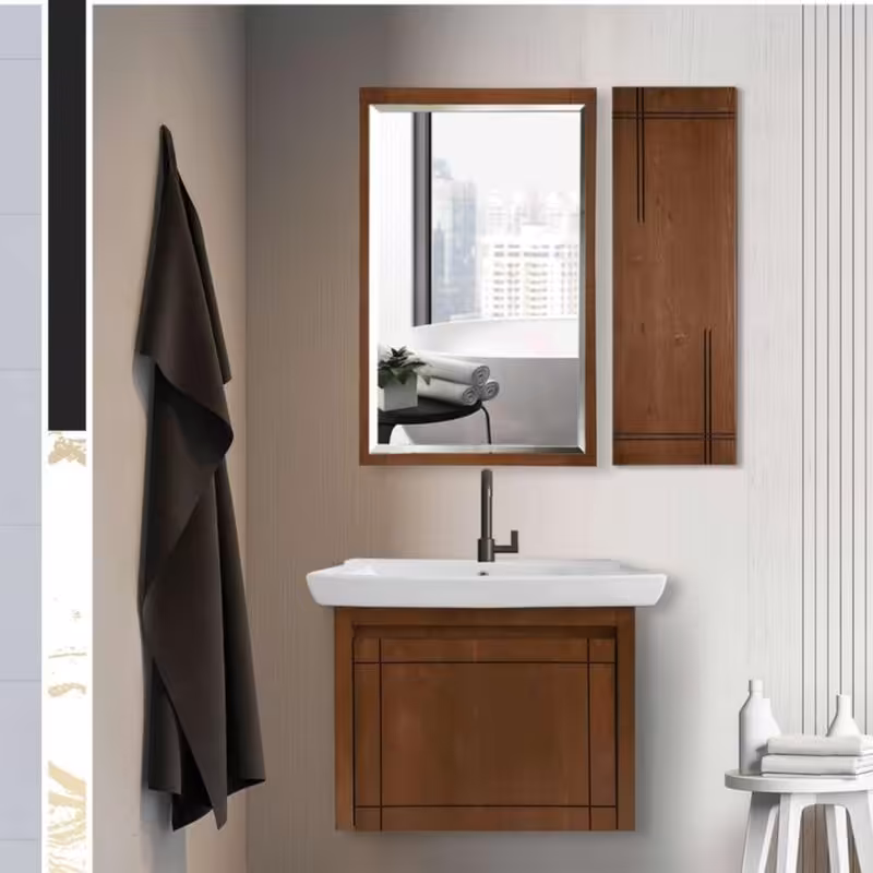 روشویی کابینتی فول ست مدل 1013 تمام pvc (کاملا ضدآب) طرح چوب ارسال رایگان