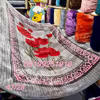 پتو نرمینه یک نفره مدل نسیم گلدار مدل کرکره ای گلبرجسته ساکدار 