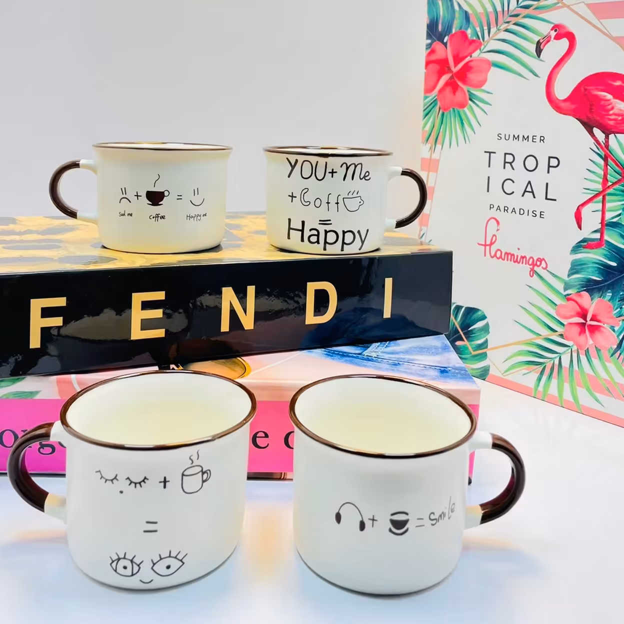 لیوان سرامیک طرح کافه (مات) یک عددی کد پسرخاله با ارسال رایگان