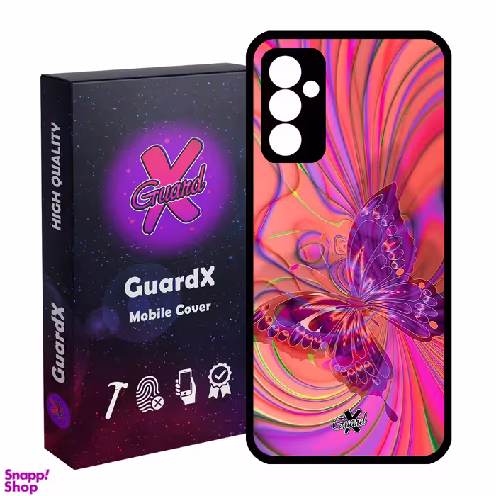 کاور گارد ایکس طرح پروانه مدل Glass10280 مناسب برای گوشی موبایل سامسونگ Galaxy A54 / A54 5G