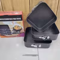 قالب کیک کمربندی 3تکه به قطرهای 22، 24 و 26 سانتی بسیار عالی