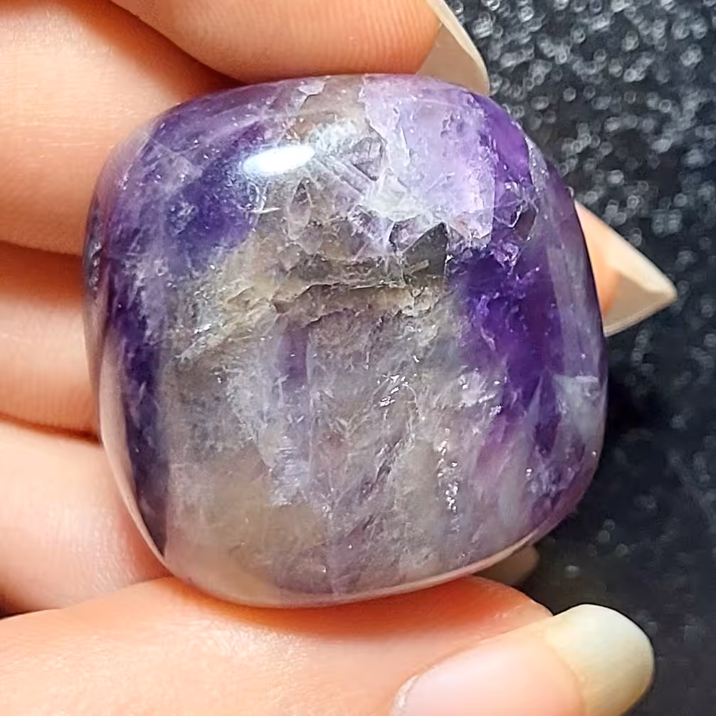 تامبر سنگ آمیتیست آمیتیس لیس آگات تمام پولیش صد در صد طبیعی سرشار از انرژی کدM199