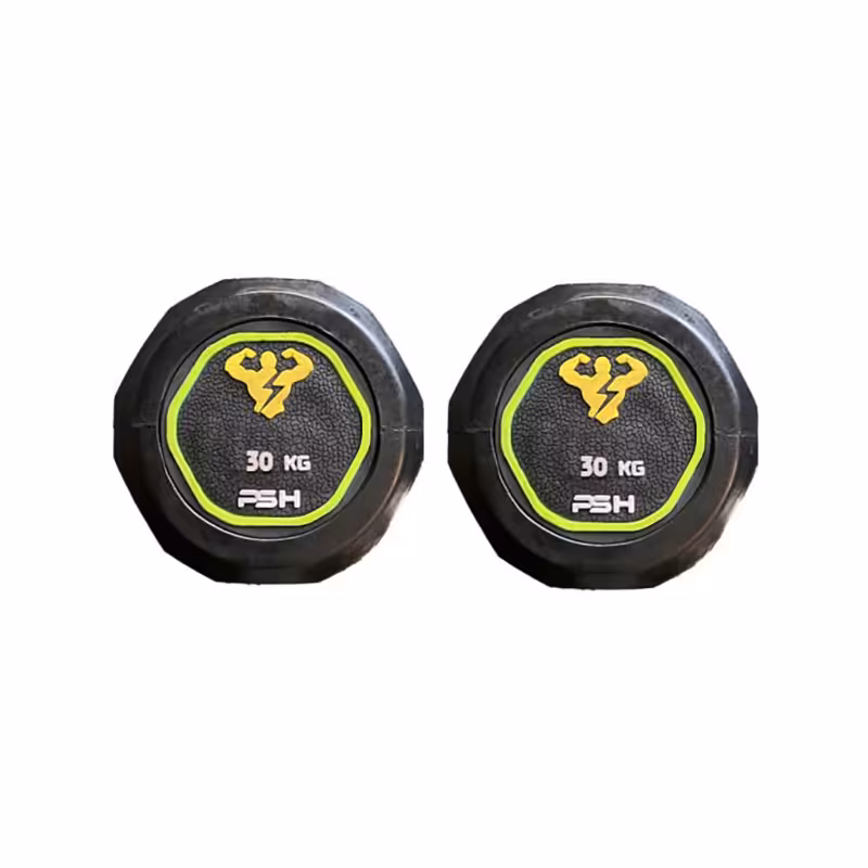 دمبل گرد استوپ دار 30 کیلوگرمی PSH بسته دو عددی