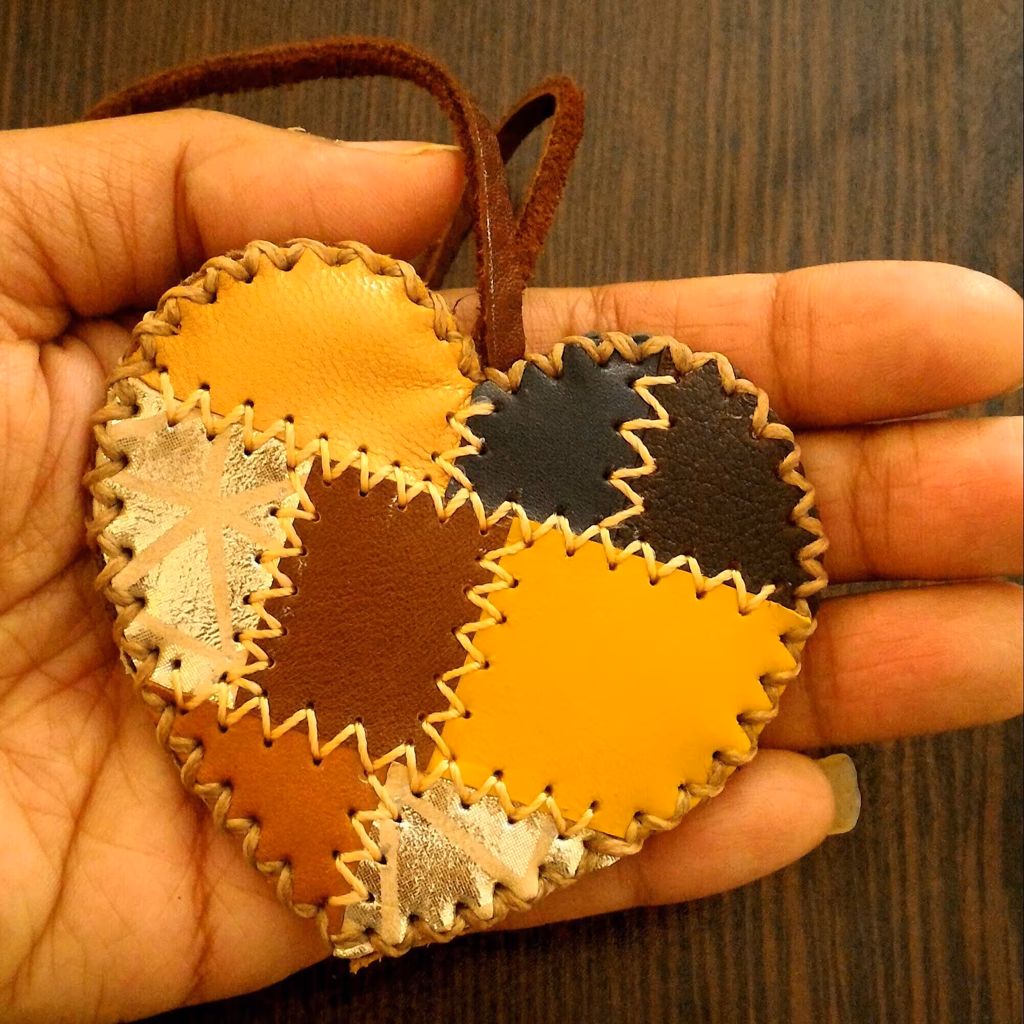 آویز کیف قلب (چرم طبیعی)