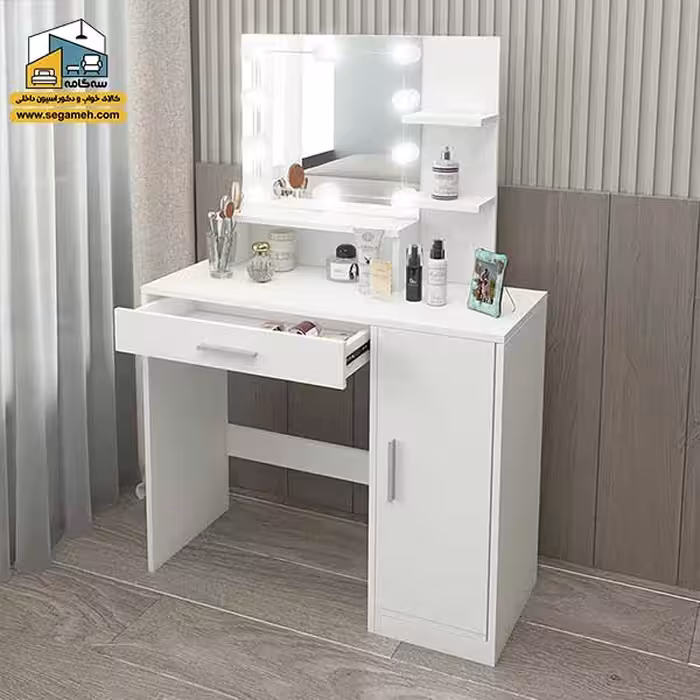 میز آرایش لامپ دار کد DMP96 - فروشگاه سه گامه