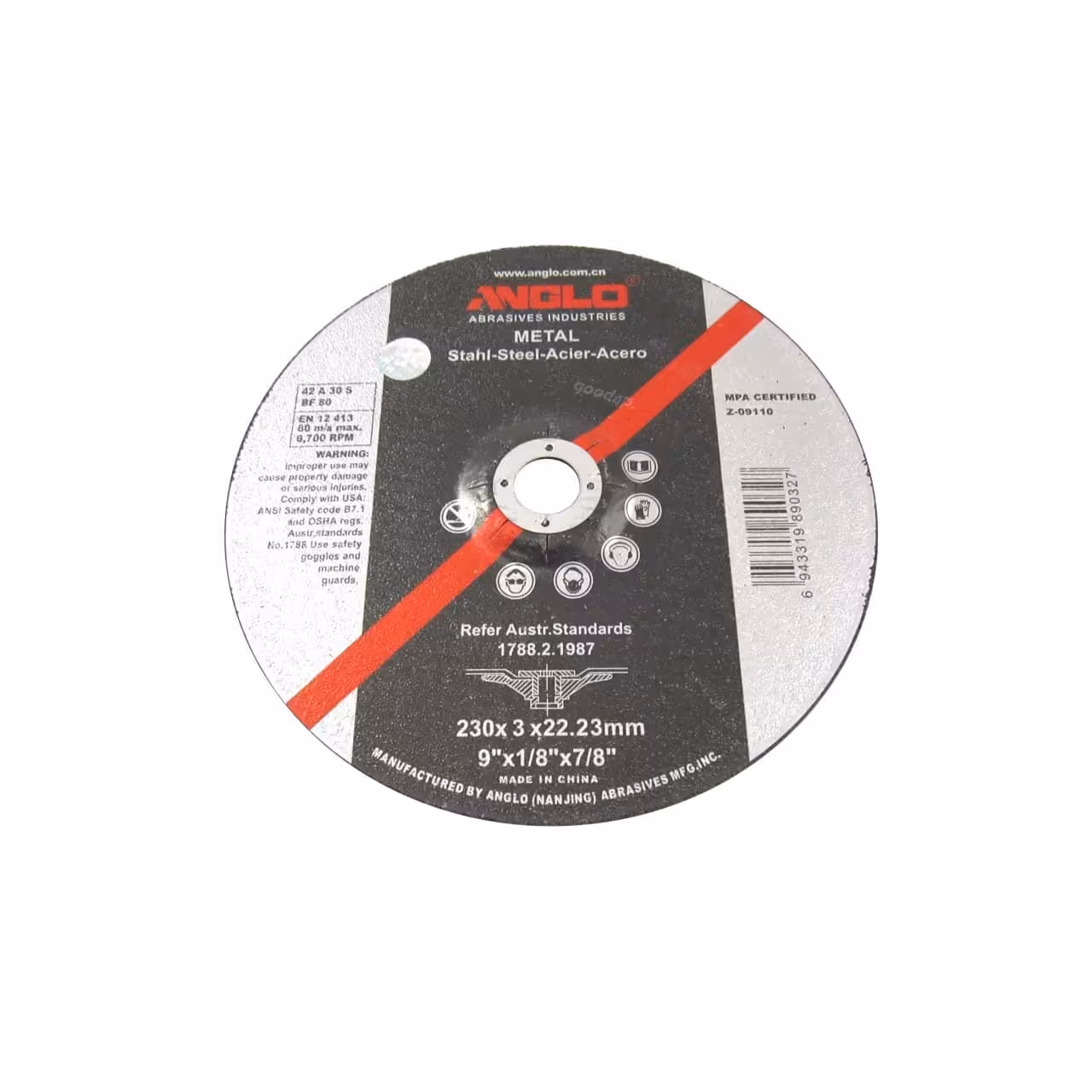 صفحه برش آهن 230 میلی متر آنگلو Anglo