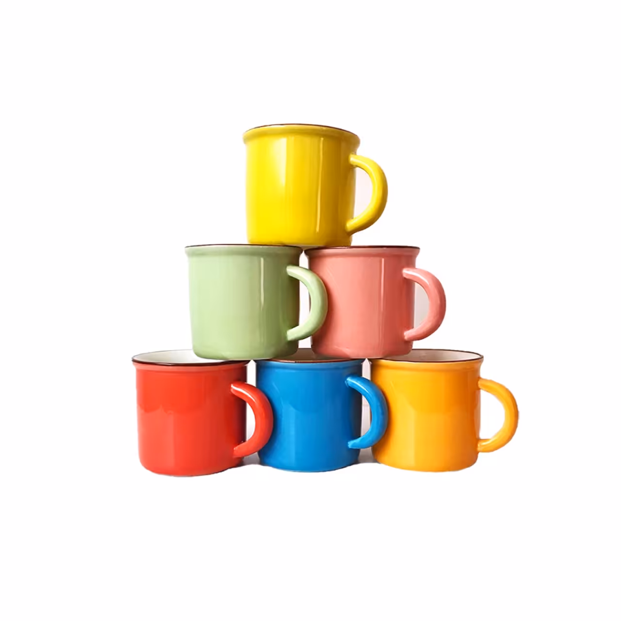 فنجان رنگی قهوه 6 عددی