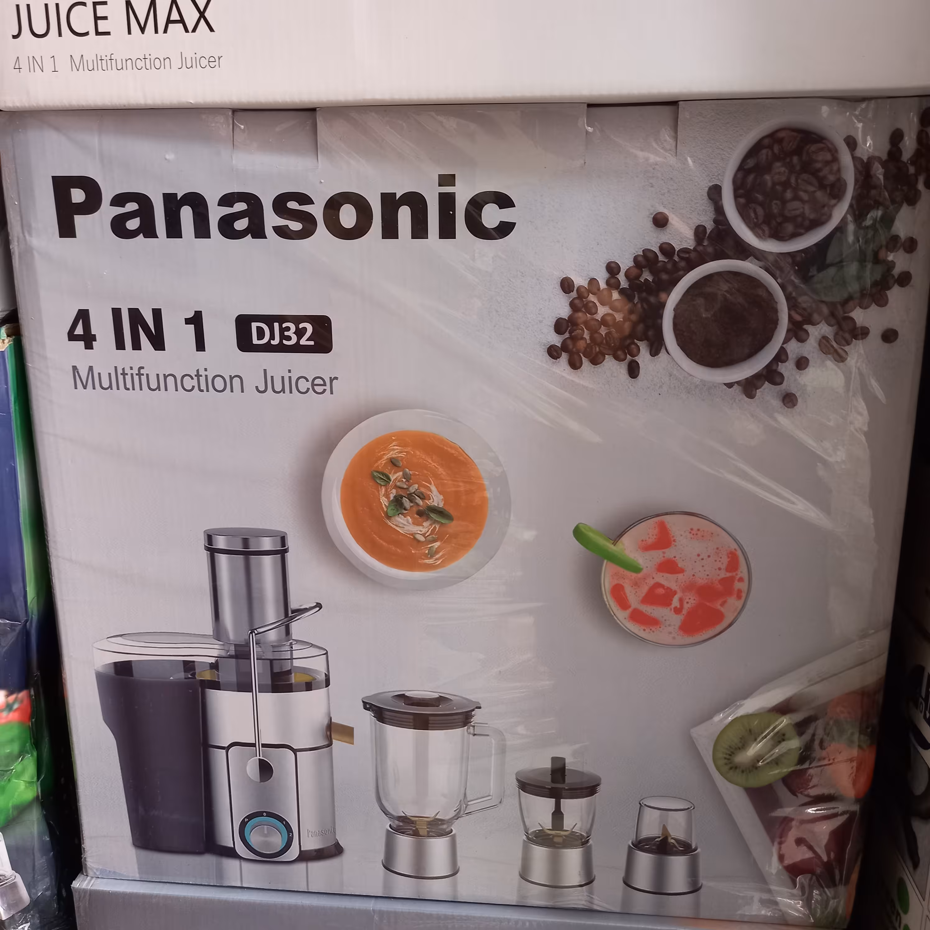 آبمیوه گیری چهار کاره پاناسونیک 1800 وات تیغه طلایی اصلی حکاکی شده درجه یک