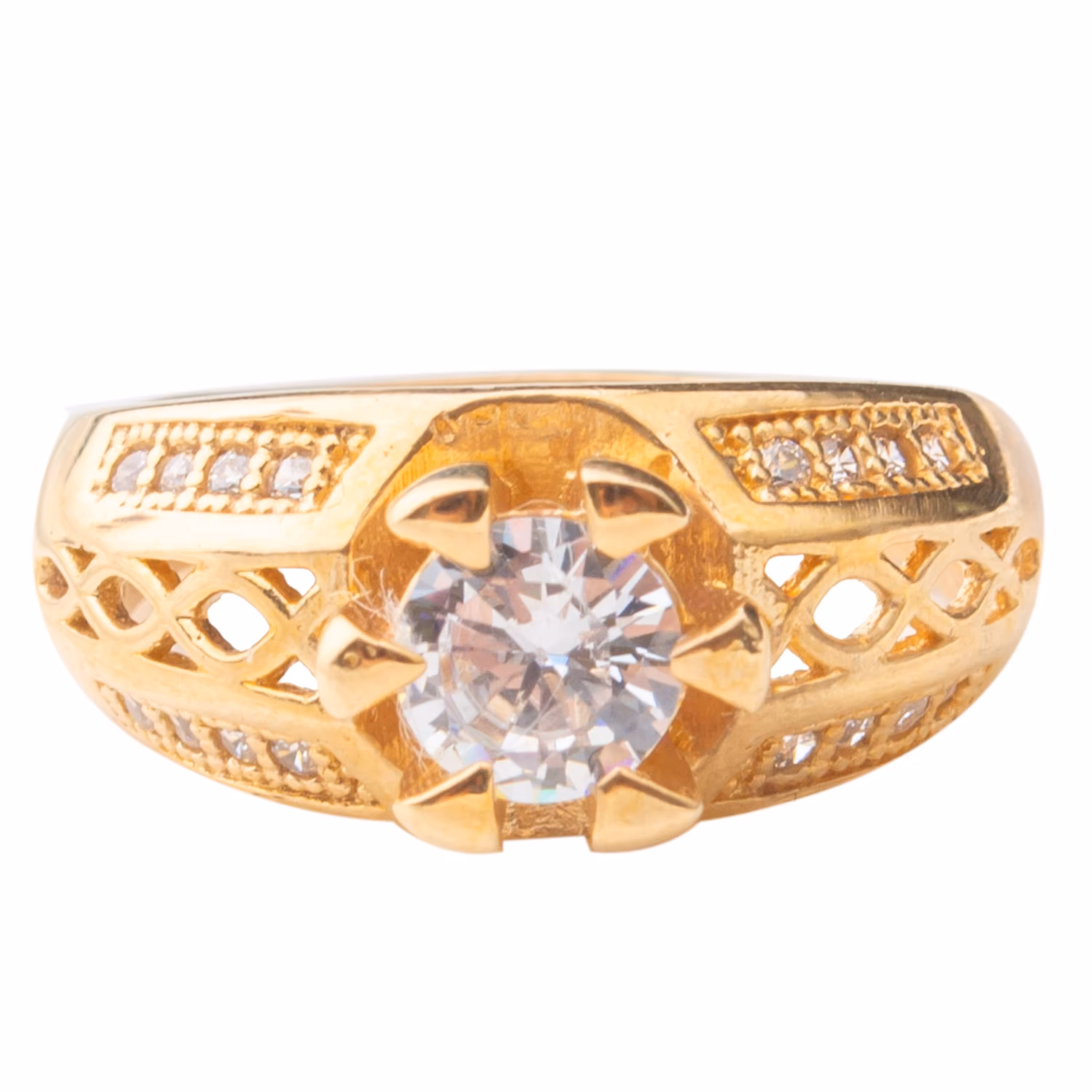 انگشتر طلاروس برند الناکس ضد آب رنگ ثابت نگین اتمی