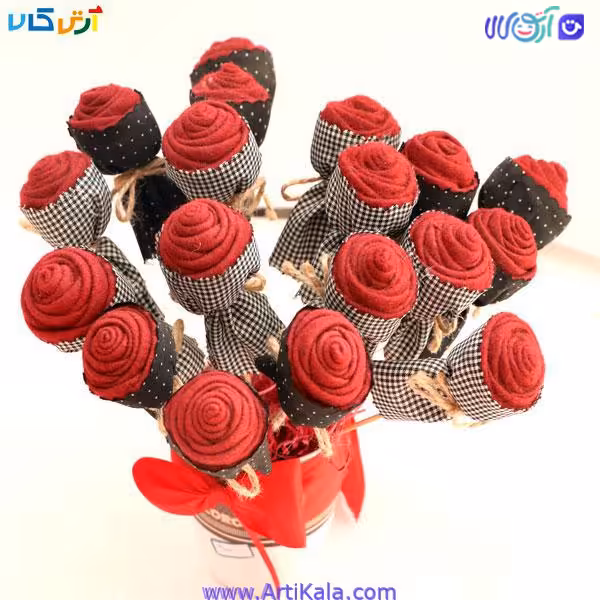 گل رز نمدی تزیینی