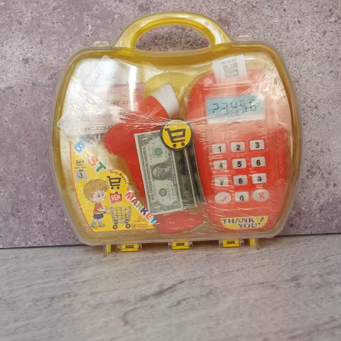 جعبه کارتخوان اسباب بازی دارای  بارکد خوان کارت بانکی و اسکناس