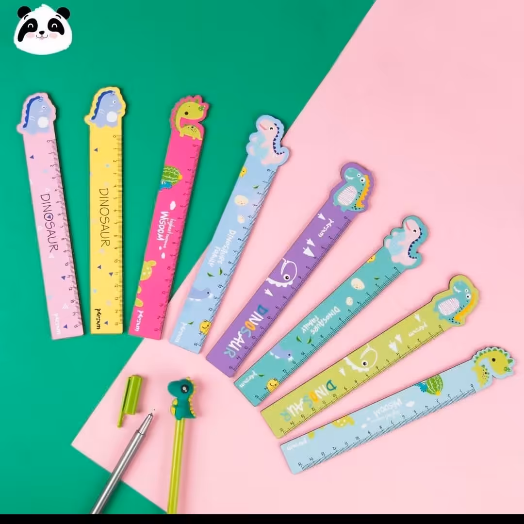 خط کش چوبی طرح دایناسور 