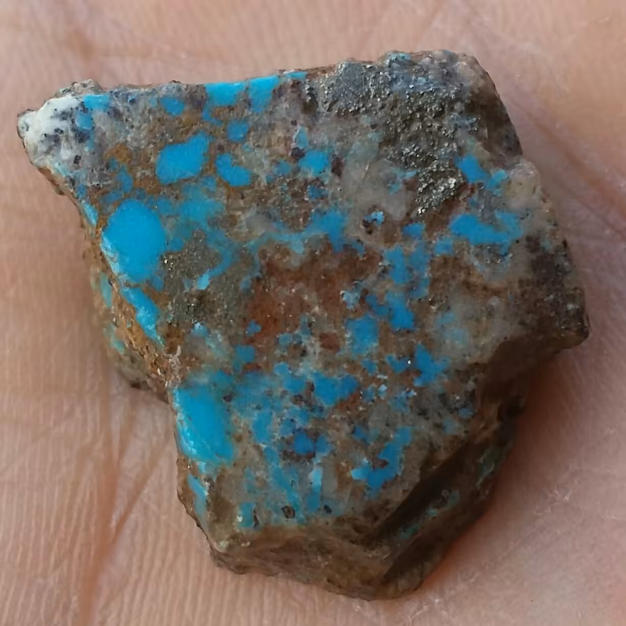 اسلایس سنگ راف فیروزه آبی اصل نیشابور 100 در 100 طبیعی شااهکار خلقت خاااص زیباا