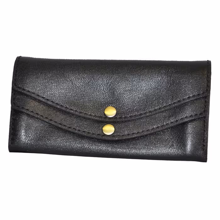 کیف پول چرم دکمه ای