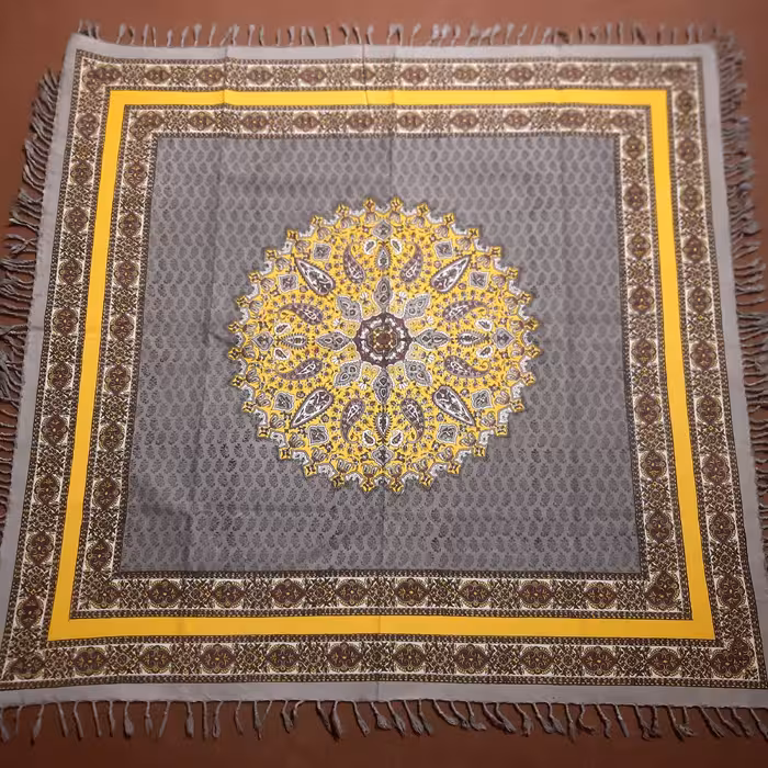 سفره قلمکاری بته ریز ترنج دار اعلا 1×1