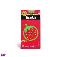 کاندوم خاردار فیستا مدل Strawberry Dotted بسته 12 عددی