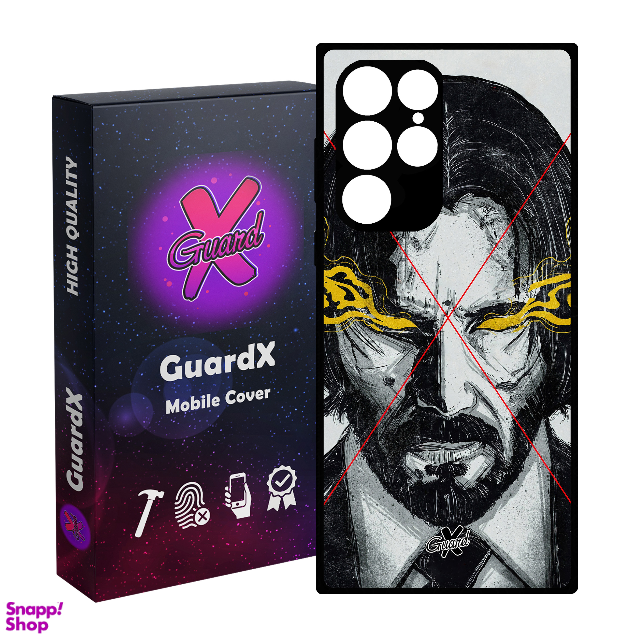 کاور موبایل گارد ایکس طرح John Wick مدل Glass10158 مناسب سامسونگ Galaxy S22 Ultra