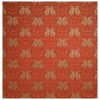 رومیزی ترمه مربع ابریشم  کد TRM32  رنگ قرمز  آستر زرشکی