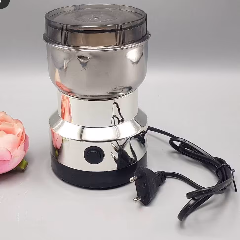 آسیاب برقی4تیغه مارک سیلور کرست300وات Silver Crest کاسه استیل ضدزنگ تیغه فلزی برای آسیاب قهوه.برنج.خشکبار.ادویه.خردکن