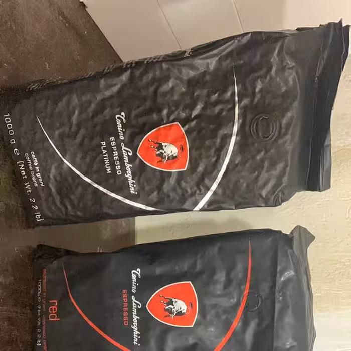 قهوه دانه اسپرسو لامبورگینی پلاتینیوم 95٪عربیکا LAMBORGHINI وزن 1 کیلو