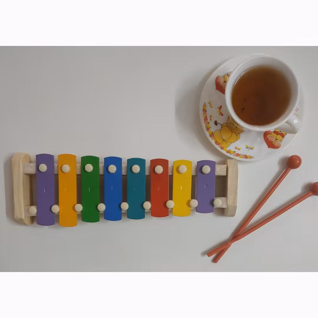 بلز نوت 8 کودک رنگی پایه چوبی «اسباب بازی موسیقی سرگرمی کودکان »