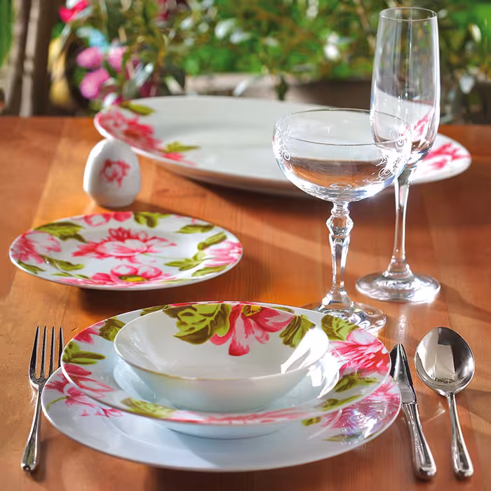 سرویس چینی زرین طرح لیلین 28 پارچه