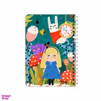 دفترچه یادداشت بامبیلیپ مدل چوبی طرح آلیس و خرگوش و ساعت کد 2450433