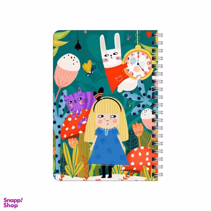 دفترچه یادداشت بامبیلیپ مدل چوبی طرح آلیس و خرگوش و ساعت کد 2450433