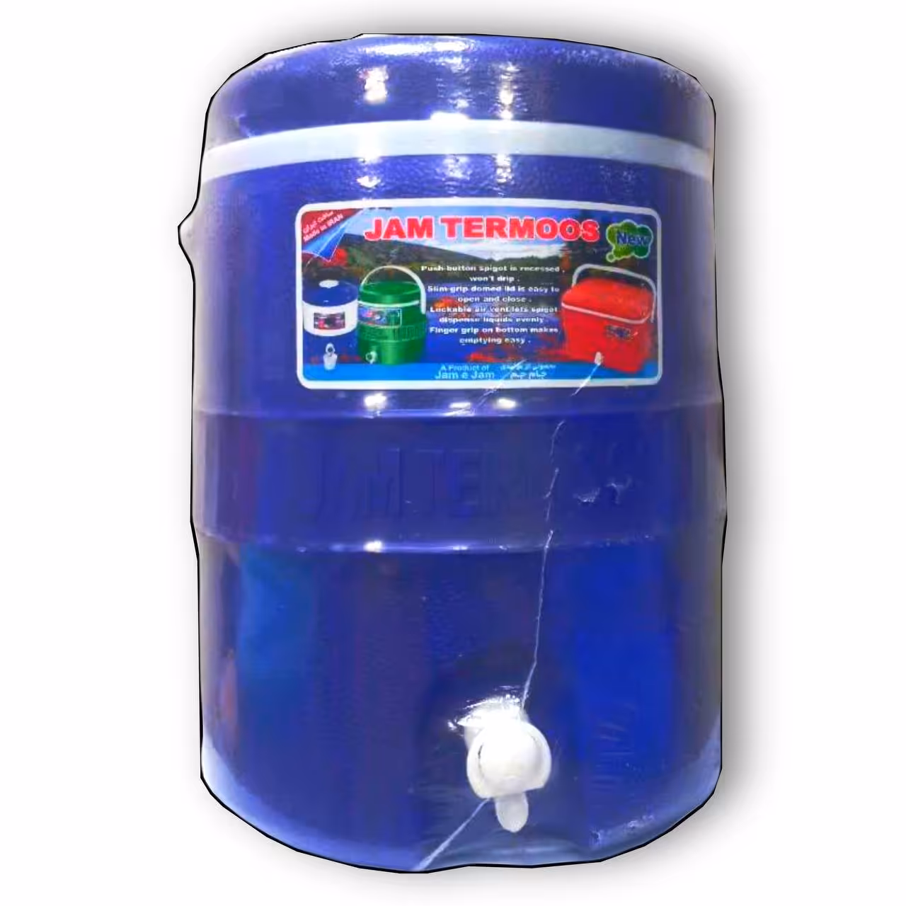 کلمن 12 لیتری پلاستیکی سرمه ای(ارسال رایگان) جام ترموس