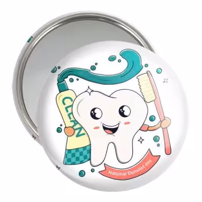 آینه جیبی خندالو مدل دندان و دندانپزشکی کودکانه کد 27755