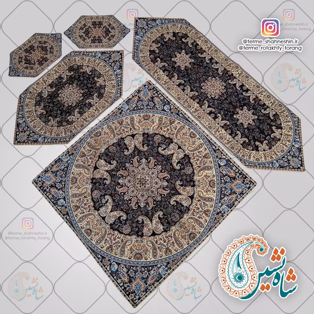 ترمه 5تیکه طرح شاهپسند پلی استر