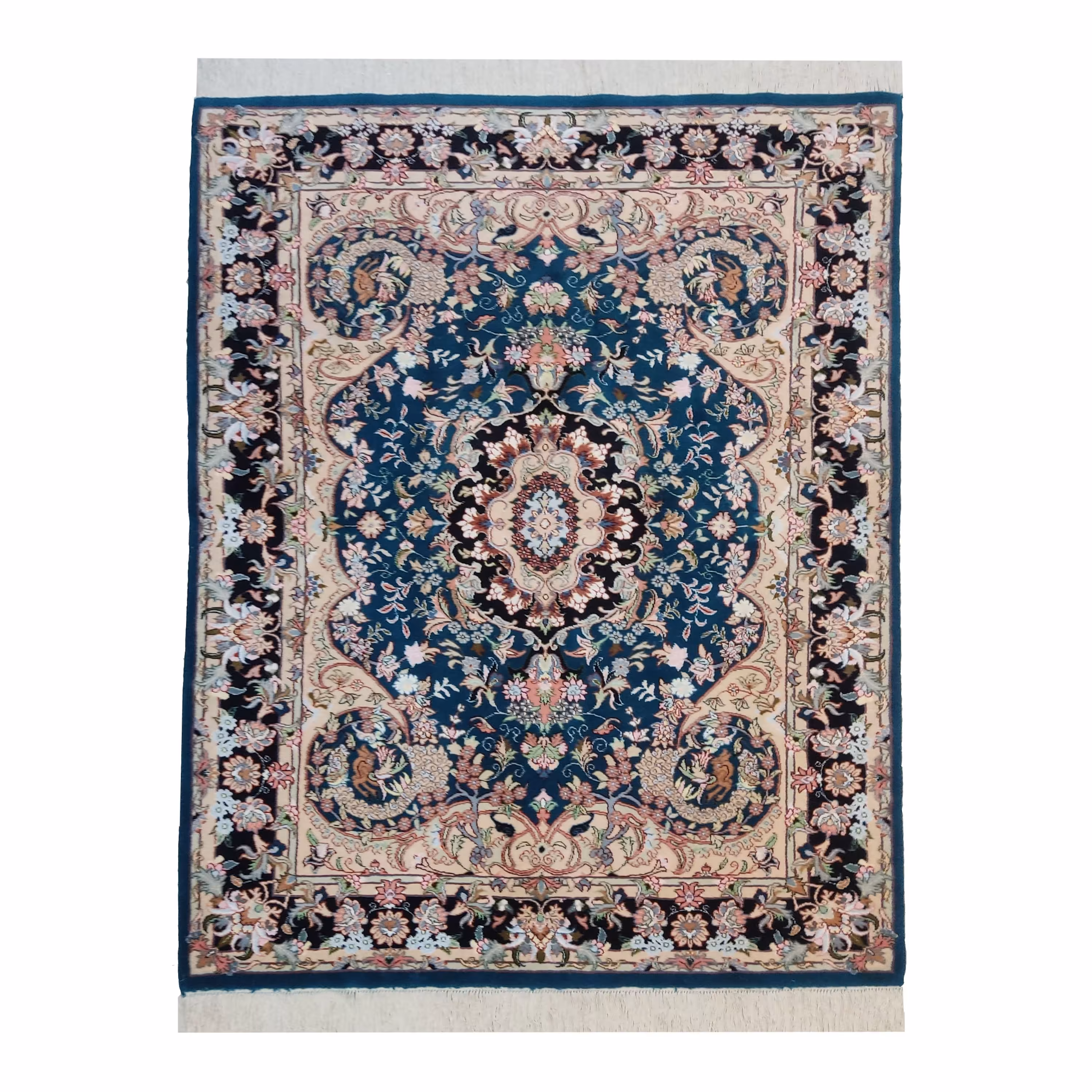 قالیچه دستباف طرح موج مهر نوین فر تبریز بافت کاشمر