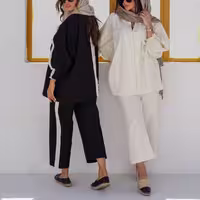 ست مانتو شومیز و شلوار ریشدار فرحناز