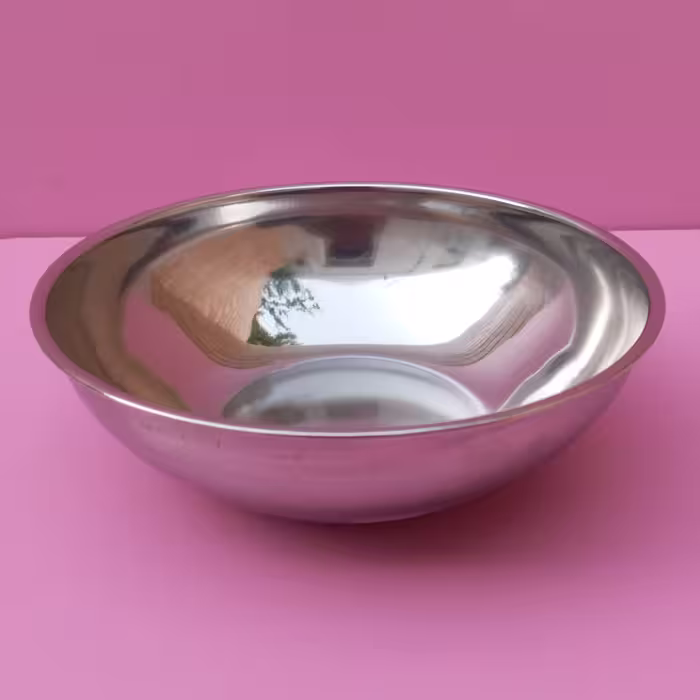 کاسه استیل آبگوشت خوری یک عددی سایز 17 در 6 (کاسه آبگوشت خوری استیل )