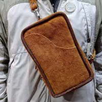 کیف رودوشی دوکاره(بادی بگ) چرم طبیعی مدل لار