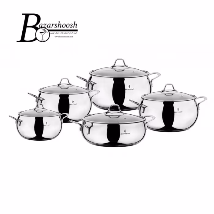 سرویس قابلمه استیل 10پارچه سوفرام مدل لونا